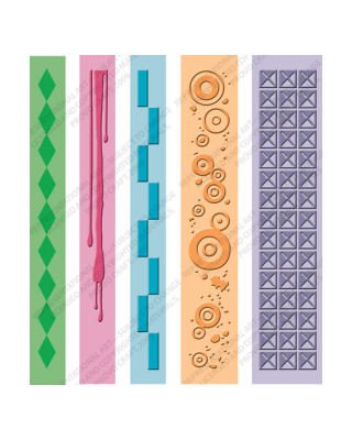 Cuttlebug Pop Culture border embossing Strips