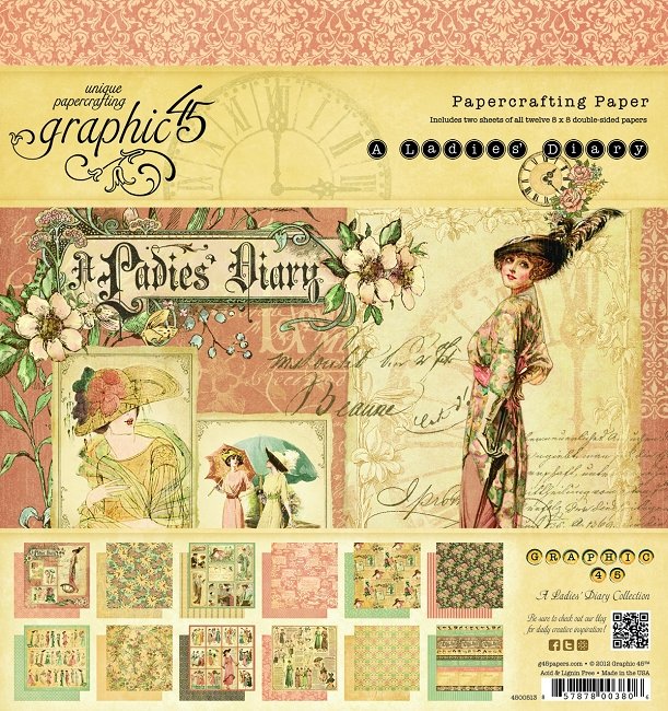 Graphic 45 - A Ladies Diary Collection - 8x8 Paperpack