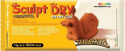 Mungyo Sculpt Dry - Terracotta Air Dry Clay (1kg)