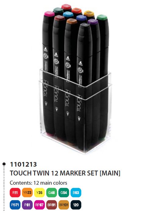 Shinhan Touch Marker "M" (Main) Color - Set of 12