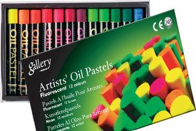 Mungyo Oil Pastel Crayon (12 assorted fluorescent colors)