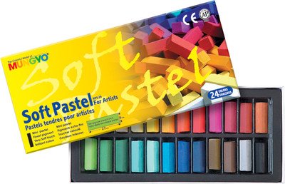 Mungyo Soft Pastel Half-Length Crayons (24 assorted colors)