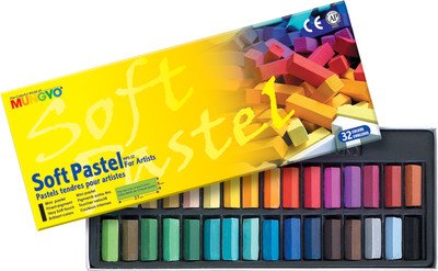 Mungyo Soft Pastel Half-Length Crayons (32 assorted colors)