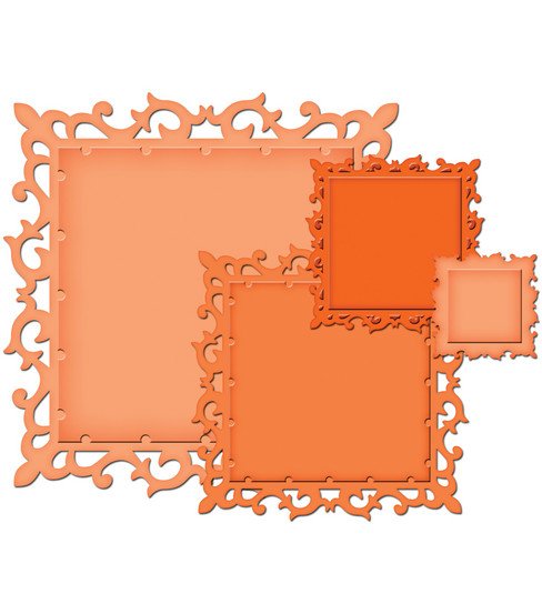 Spellbinders Nestabilities Elements Dies - Fleur De Lis Squares