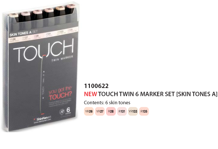 Shinhan Touch Marker (SkinTone Color - Set of 6)
