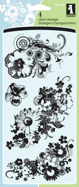 Inkadinkado Clear Stamps- Morphic Flowers (4 Stamps)