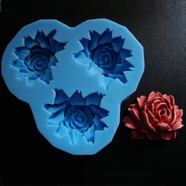 Large Rose Silicone Clay Mould