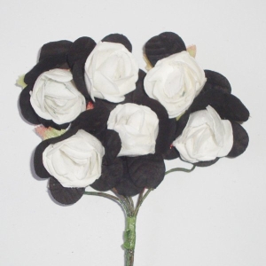 Mulberry Roses Two Toned -- Black and White