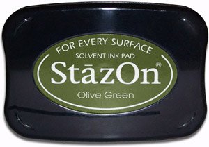 StazOn Solvent Ink Pad - Olive Green