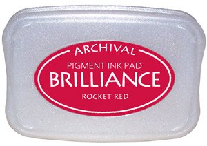 Brilliance Archival Pigment InkPad - Rocket Red Gold