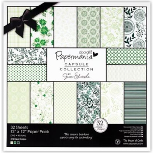 Papermania Capsule Collection 12by12" Paper Pack by Jesse Edwards - Green