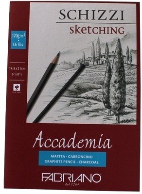 Fabriano Accademia Drawing Pad - 120GSM A5 - 6X8.25" (50 Sheets)