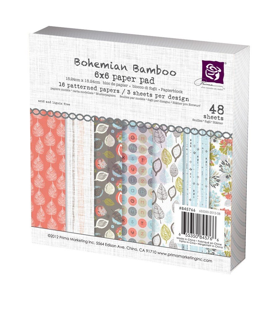 Prima - Bohemian Bamboo - 6x6 Paperpack