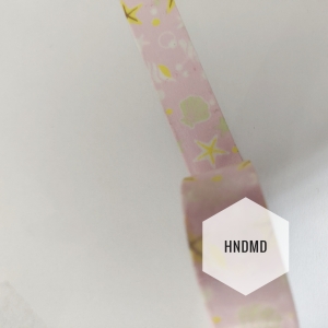 Seashell and Stars with light pink Background Washi Tape