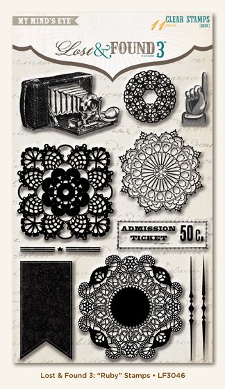My Minds Eye Lost and Found 3 - Ruby Clear Stamp