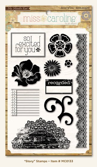 My Mind's Eye Miss Caroline - Fiddlesticks Story Clear Stamp