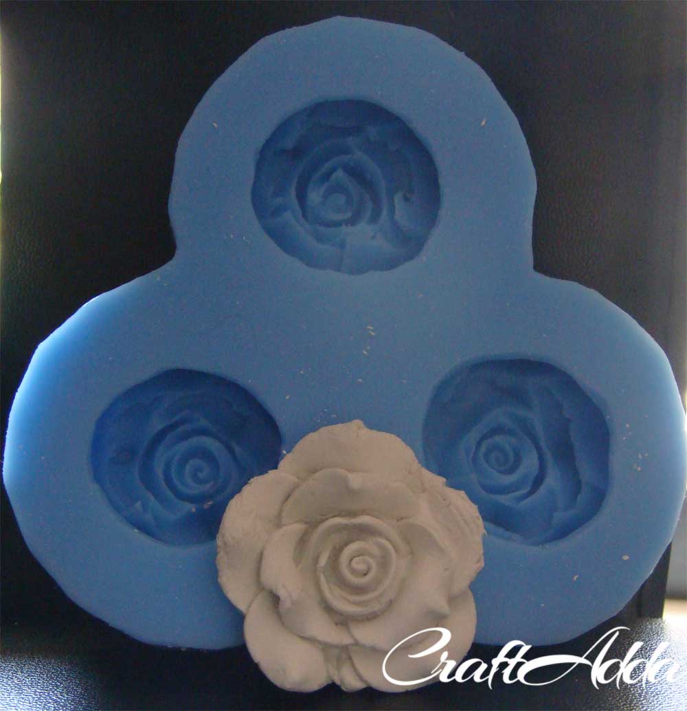 Large Soft Rose Silicone Clay Mould
