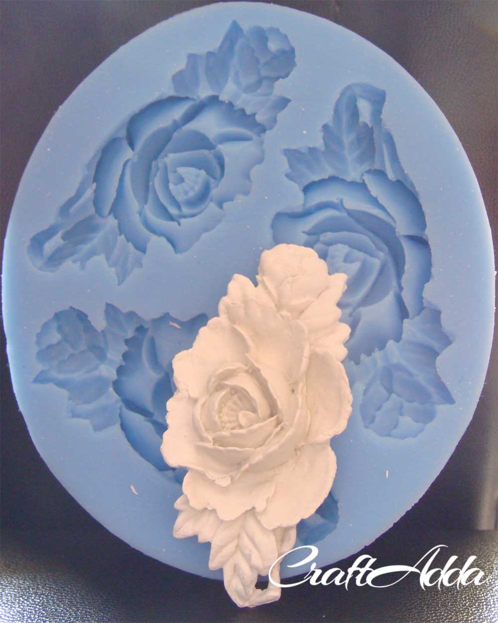 Rose with a rose bud Silicone Clay Mould