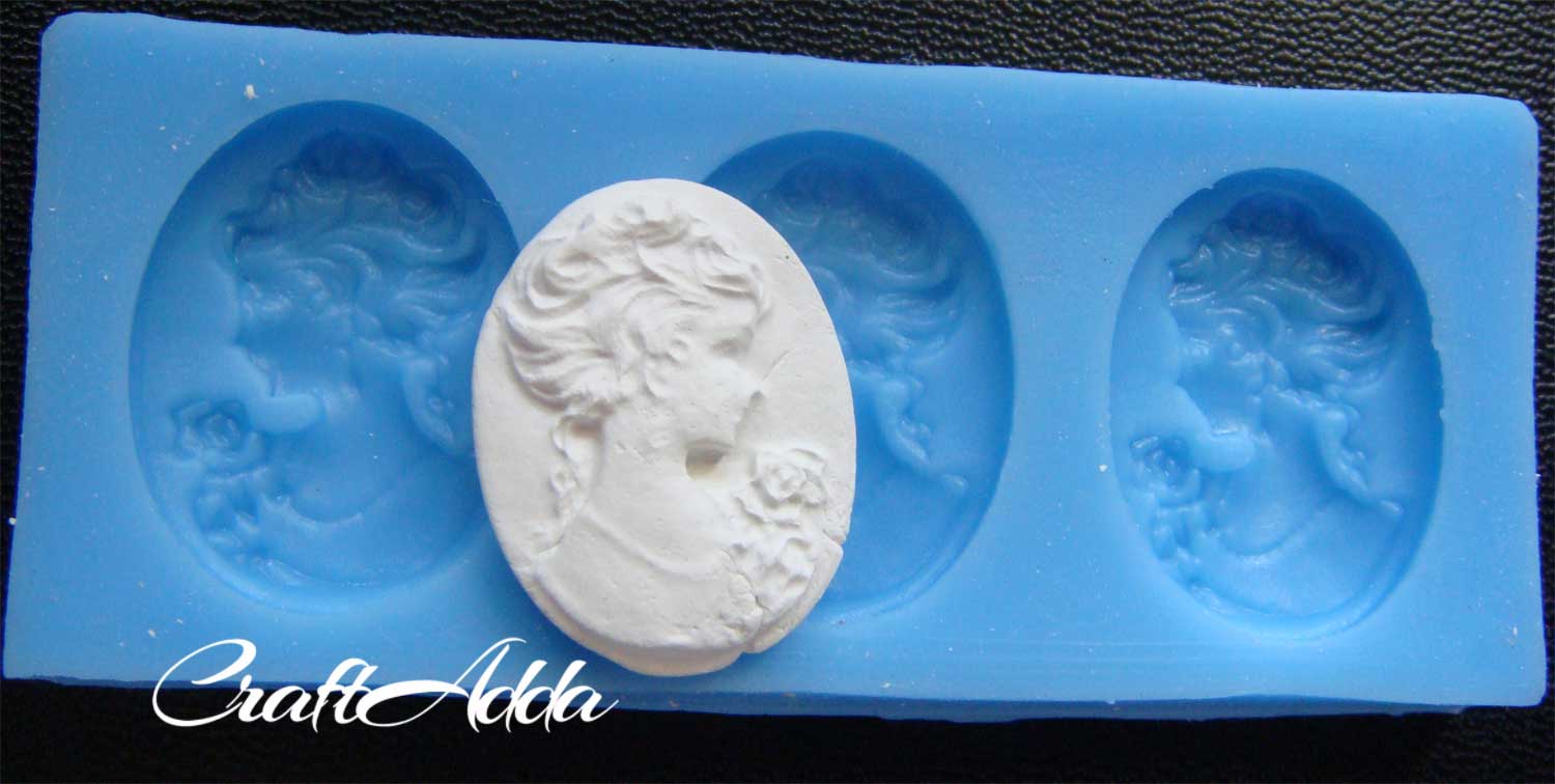 Victoria Lady Cameo Small Silicone Clay Mould