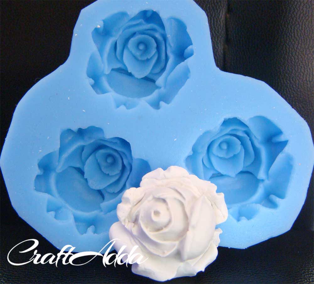 Large pom pom Rose Silicone Clay Mould
