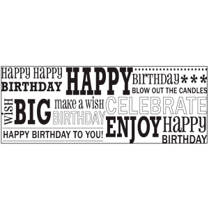 Fiskar Continous Stamps - Birthday Type