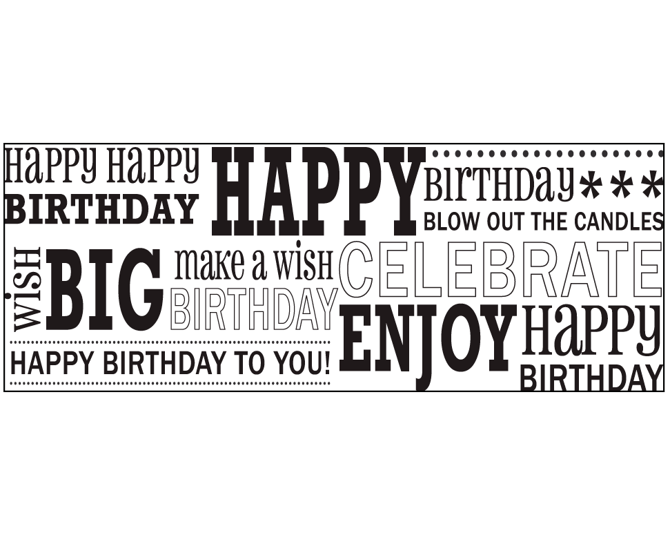 Fiskar Continous Stamps - Birthday Type