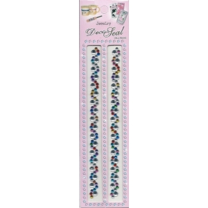 Multicolor Swirls Border Stickers