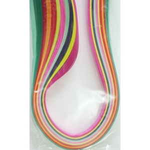 10mm Quilling Strip - Mix BrightColor (Red to Green)