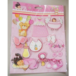 Baby Girl Dimensional Sticker
