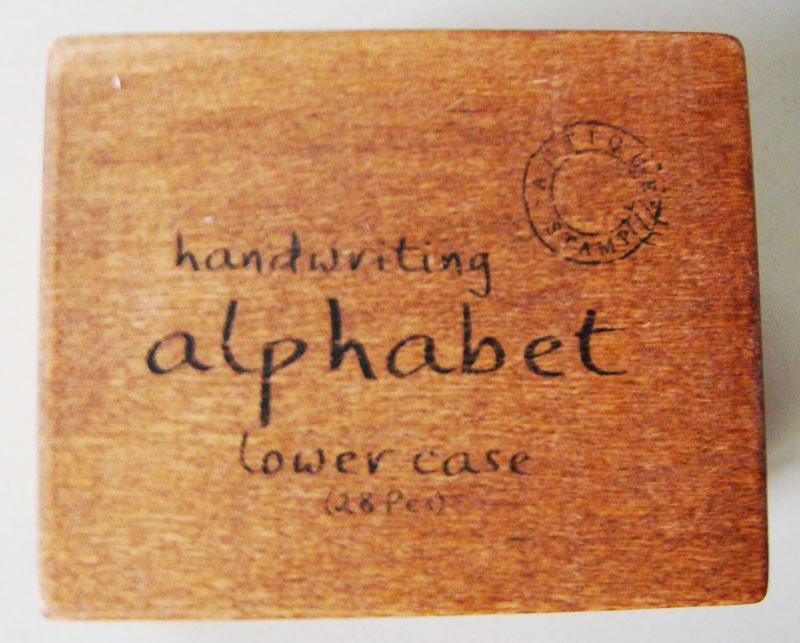 Alphabet Wooden Rubber Stamp Set - LowerCase Alphabets