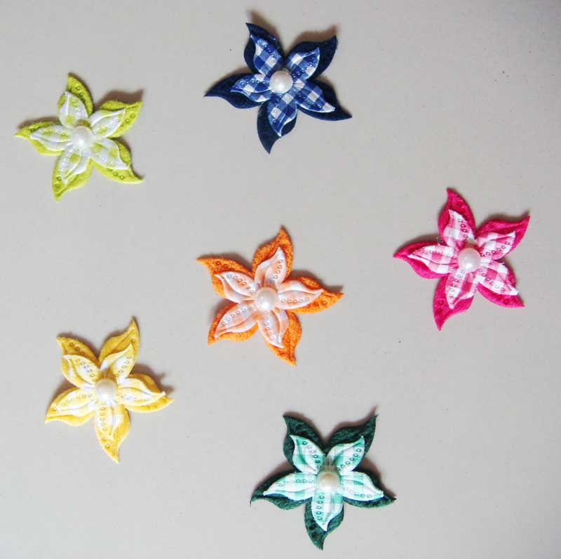 Assorted Checkered Flowers