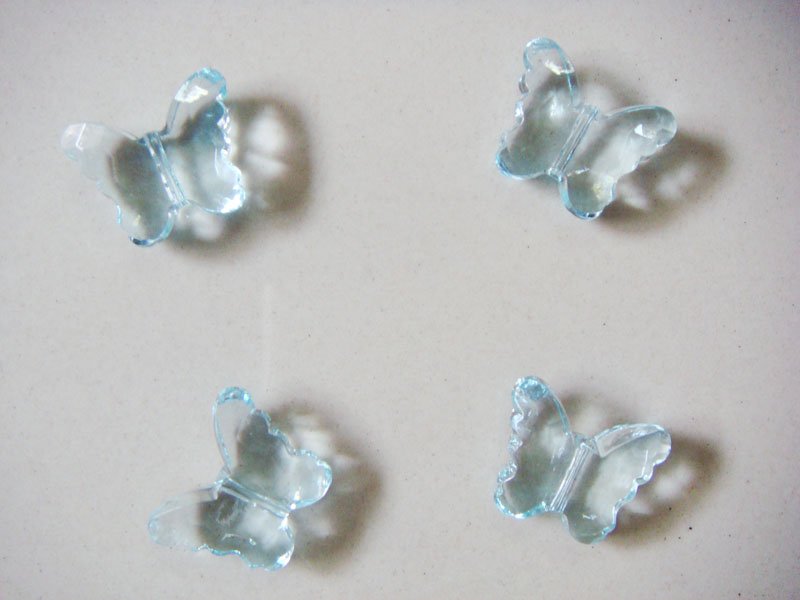 Plastic Butterflies - Baby Blue (Pack of 10 butterflies)