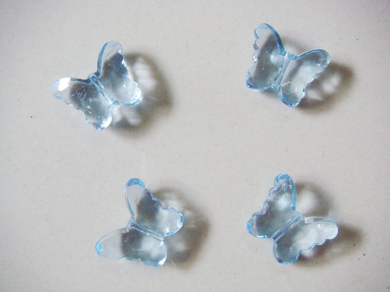 Plastic Butterflies - Light Blue (Pack of 10 butterflies)