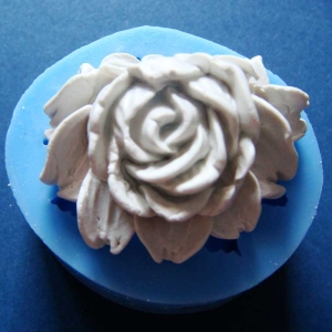 Single Extra Large Rose Silicone Clay Mould
