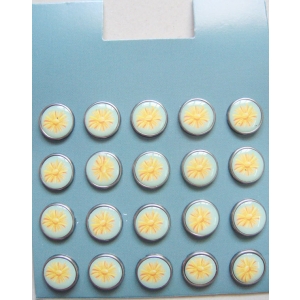 Floral Epoxy Brads - Design 9