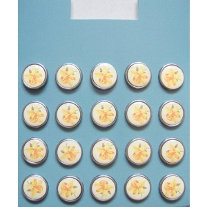 Floral Epoxy Brads - Design 11
