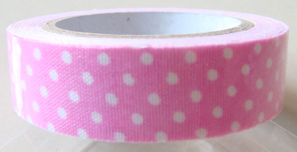 Polka dot Print - Pink - Fabric Tape