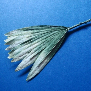 Mulberry Paper Long Leaves - Light and Dark Green