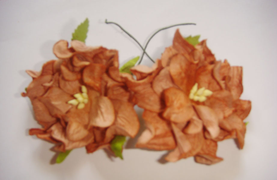 Curled Flowers (Large) - Dark Brown (A pack of 5 flowers)