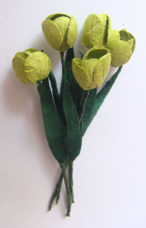 Tulips - Green (A pack of 5 tulips)