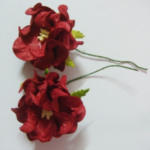 Curled Flowers (Large) - Red