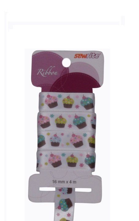Sewrite Cupcakes Ribbon - White