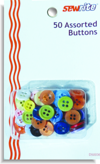 Sewrite 50 Assorted Buttons