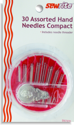 Sewrite Hand Needle Compact with Built In Needle Threader