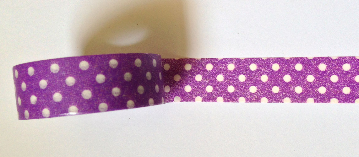 Polka Dots - Purple and White - Japanese Washi Tape