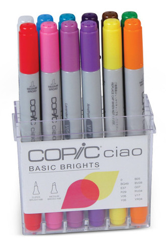 Copic Ciao 12pc Papercrafting Set Bright