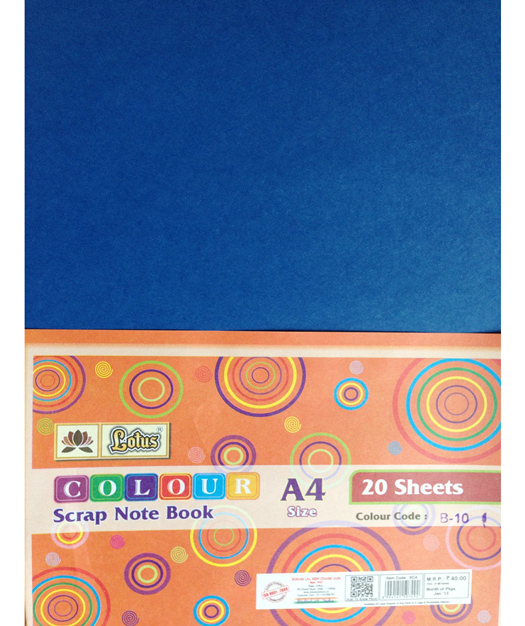 Lotus Colour Note Book - A4 (Different Colours)