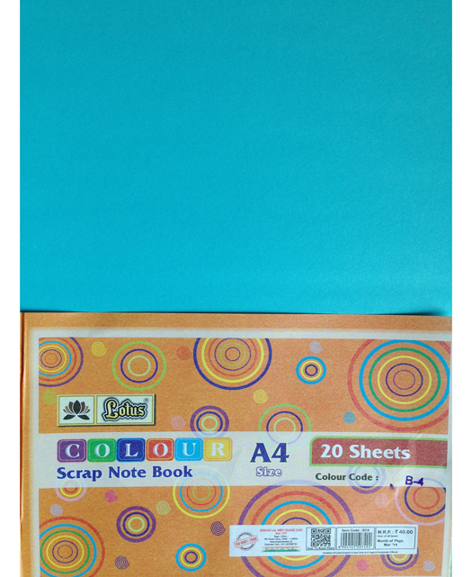 Lotus Colour Note Book - A4 (Different Colours)