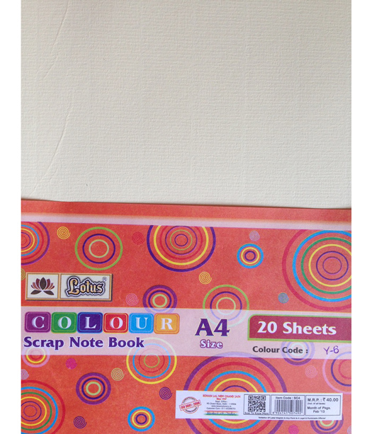 Lotus Colour Note Book - A4 (Different Colours)