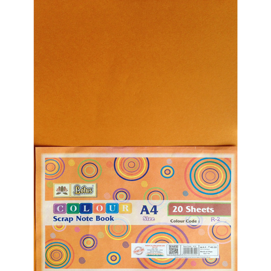 Lotus Colour Note Book - A4 (Different Colours)